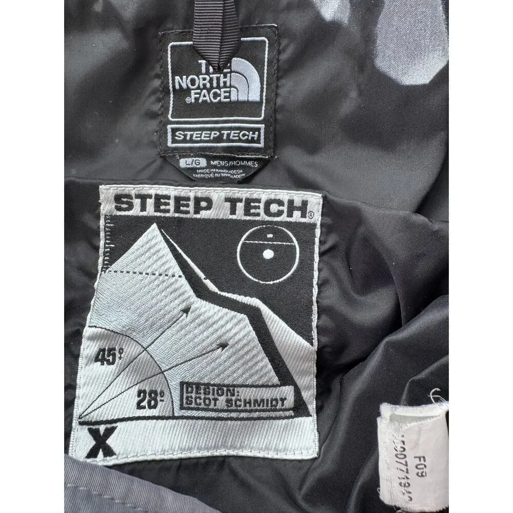 The North Face Steep Tech 2009 Ski Jacket XL Orange Gray Black Gorpcore